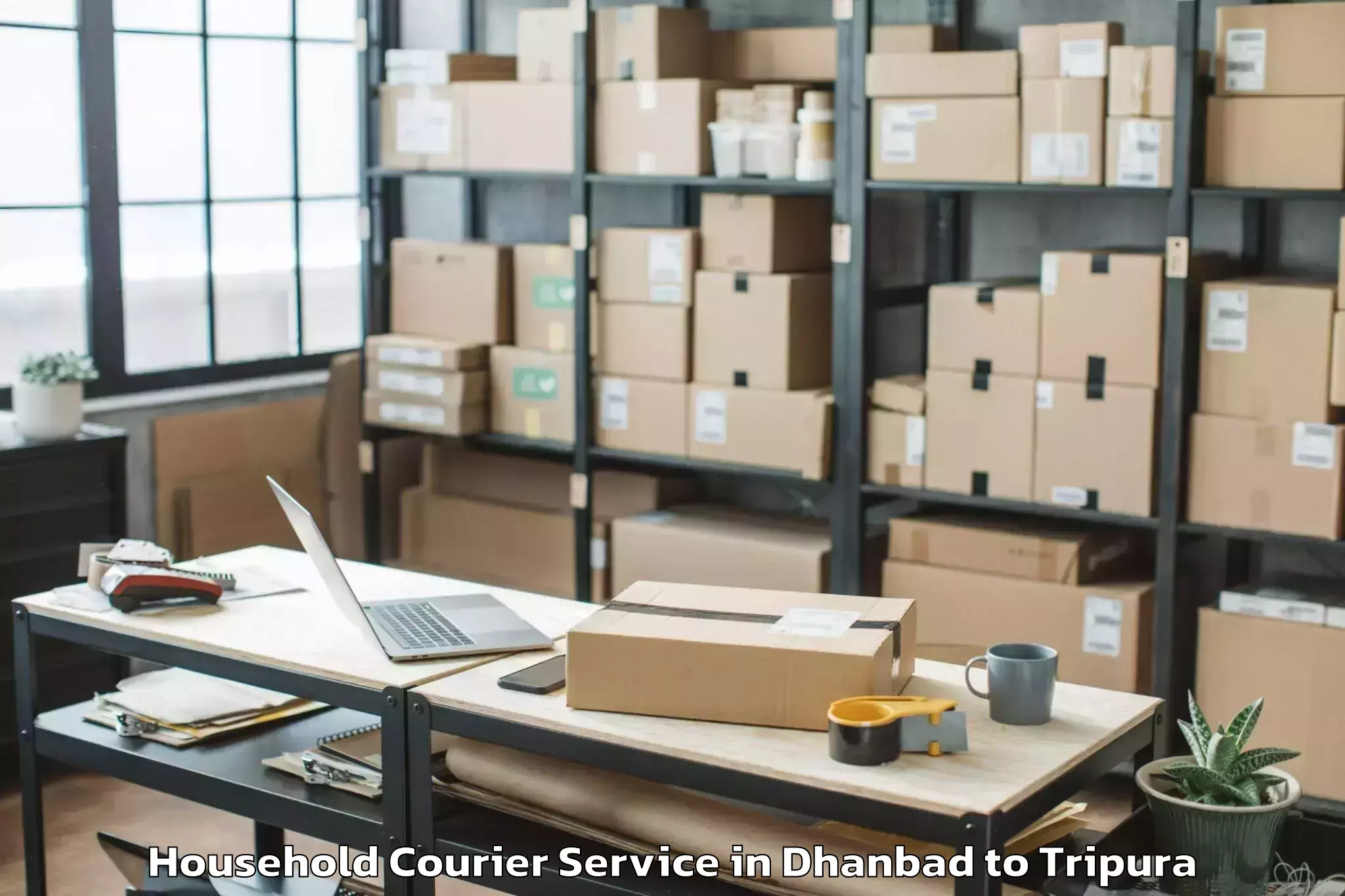 Reliable Dhanbad to Teliamura Household Courier